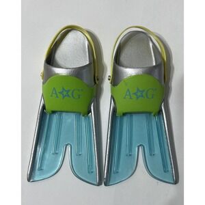 American Girl Doll‎ Swim Fins Blue Green Yellow Strap -